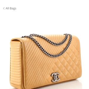 Coco Boy Flap Bag Quilted Aged Calfskin Medium